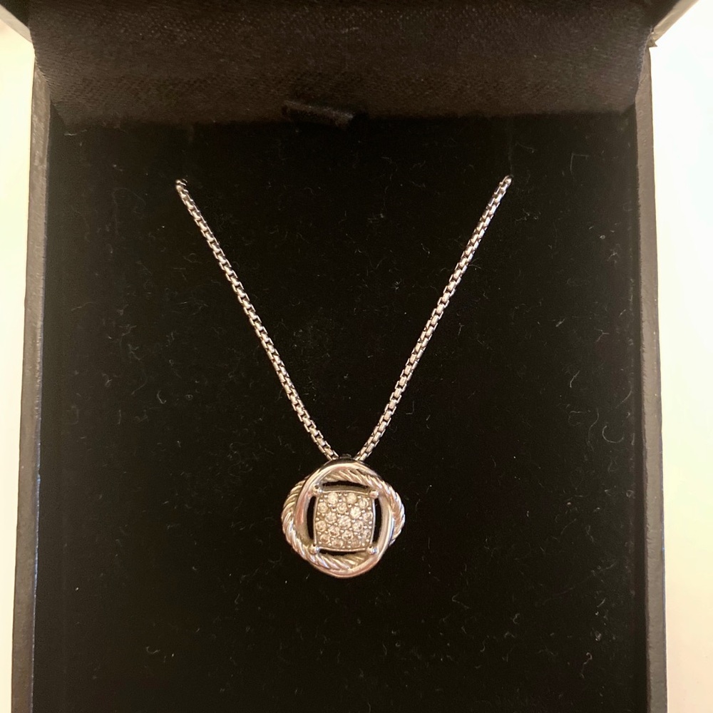 David Yurman Infinity Pendant Necklace w/Diamonds